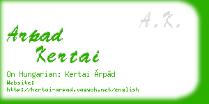 arpad kertai business card